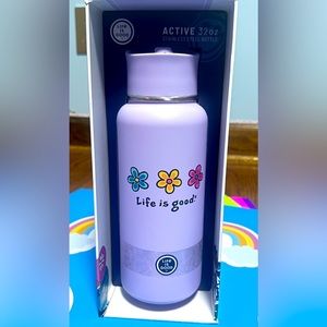 Life is good Vintage Daisy 32oz Stainless Steel Water Bottle